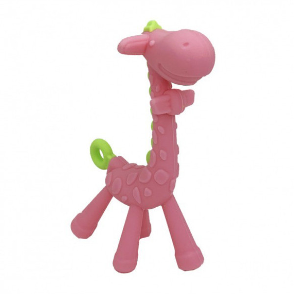 Силіконовий прорізувач "Жираф" MGZ-0423(Pink) без футляра  (MGZ-0423(Pink))