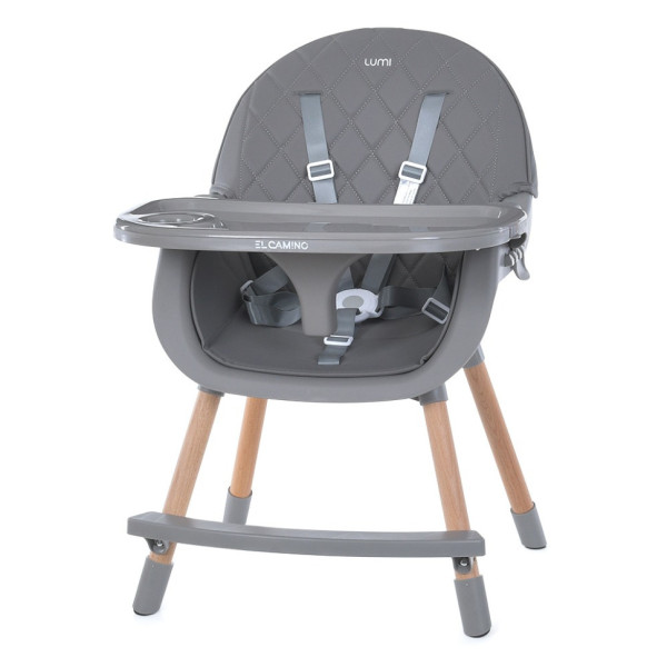 Стільчик для годування LUMI ME 1111 Gray екошкіра (ME 1111 Gray)