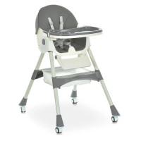 Стільчик для годування M 6302 Gray складний, 5-ти точкові ремені (M 6302 Gray)