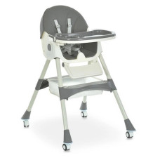 Стільчик для годування M 6302 Gray складний, 5-ти точкові ремені (M 6302 Gray)