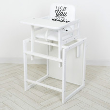 Стільчик для годування Color білий, для годування, трансформер, 2-х точ.ремені, білий (Color белый)