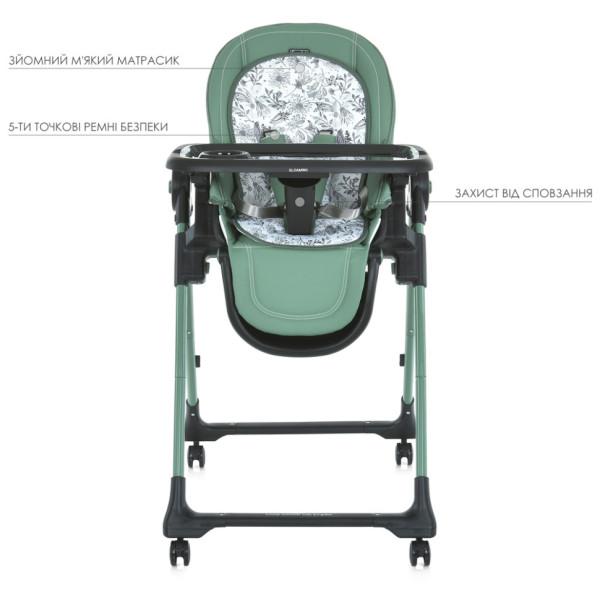 Стілець для годування ME 1037-B CRYSTAL Green до 15 кг (ME 1037-B Green)