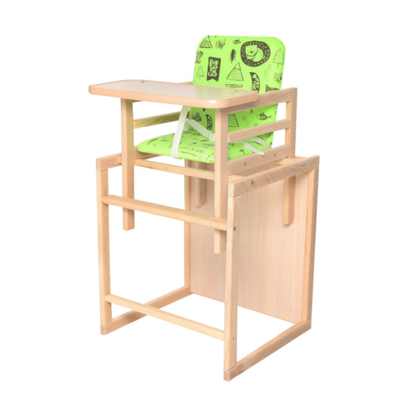 Стільчик для годування 2 в 1 Quest лайм, дерево (Quest лайм)