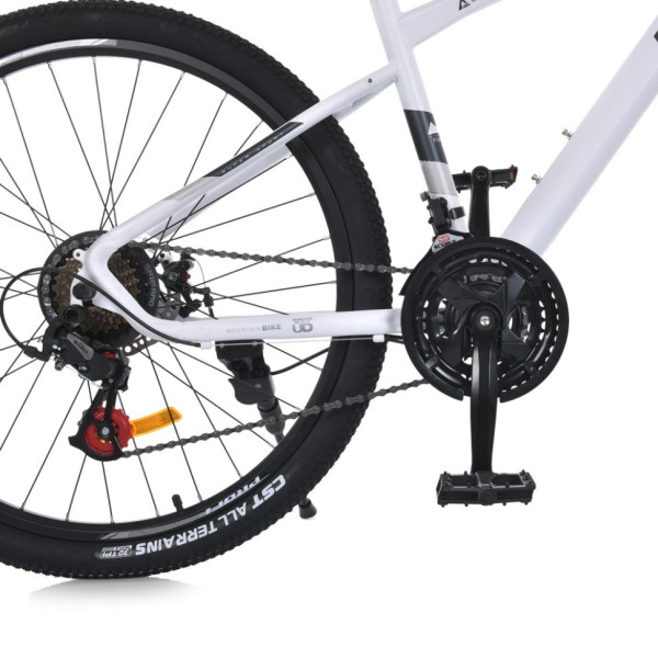 Велосипед SKD75 MTB 2605-2, 26 дюймів, сталева рама 16 Sunrun 24SP білий (MTB 2605-2)