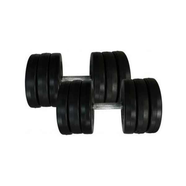 Гантелі складальні композитні в пластиковій оболонці Rock Pro-R 2 шт по 16,5 кг NE-PL-R-016-2 (NE-PL-R-016-2)