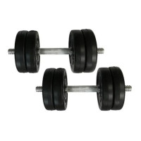 Гантелі складальні композитні в пластиковій оболонці Rock Pro-R 2 шт по 6 кг NE-PL-R-006-2 (NE-PL-R-006-2)