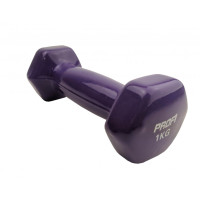 Гантель з вініловим покриттям M 0289, 1кг  Фіолетовий (M 0289(Violet))