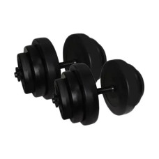 Гантелі складальні композитні в пластиковій оболонці Rock Pro 2 шт по 18,5 кг NE-PL-G-018-2 (NE-PL-G-018-2)