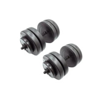 Гантелі складальні композитні в пластиковій оболонці Rock Pro 2 шт по 23 кг NE-PL-G-023-2 (NE-PL-G-023-2)