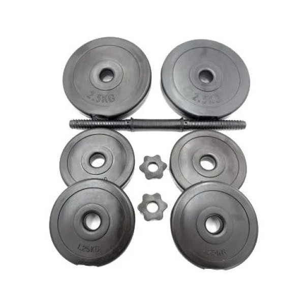 Гантель складальна композитна в пластиковій оболонці Rock pro 11 кг NE-PL-G-011 (NE-PL-G-011)