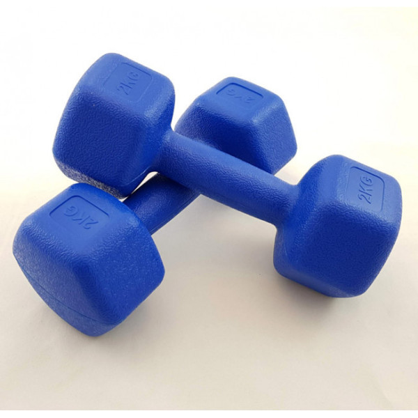 Гантель з пластиковим покриттям MS 2938, 2 кг