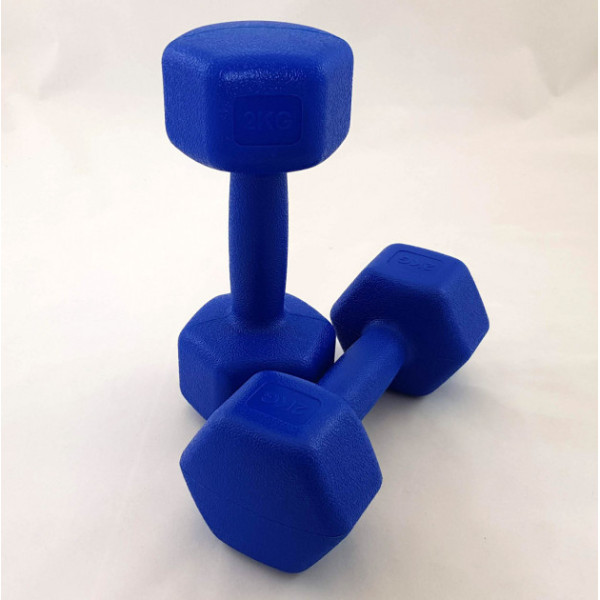 Гантель з пластиковим покриттям MS 2938, 2 кг