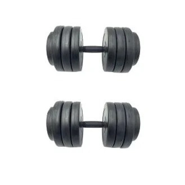 Гантелі складальні композитні в пластиковій оболонці Rock Pro 2 шт по 19 кг NE-PL-G-019-2 (NE-PL-G-019-2)