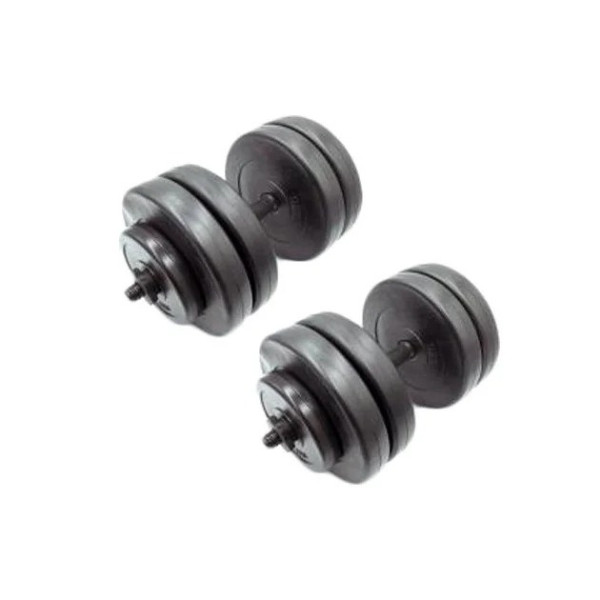 Гантелі складальні композитні в пластиковій оболонці Rock Pro 2 шт по 25,5 кг NE-PL-G-025-2 (NE-PL-G-025-2)