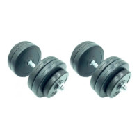 Гантелі складальні композитні в пластиковій оболонці Rock Pro-R 2 шт по 14,5 кг NE-PL-R-014-2 (NE-PL-R-014-2)