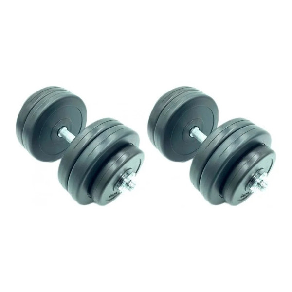 Гантелі складальні композитні в пластиковій оболонці Rock Pro-R 2 шт по 14,5 кг NE-PL-R-014-2 (NE-PL-R-014-2)