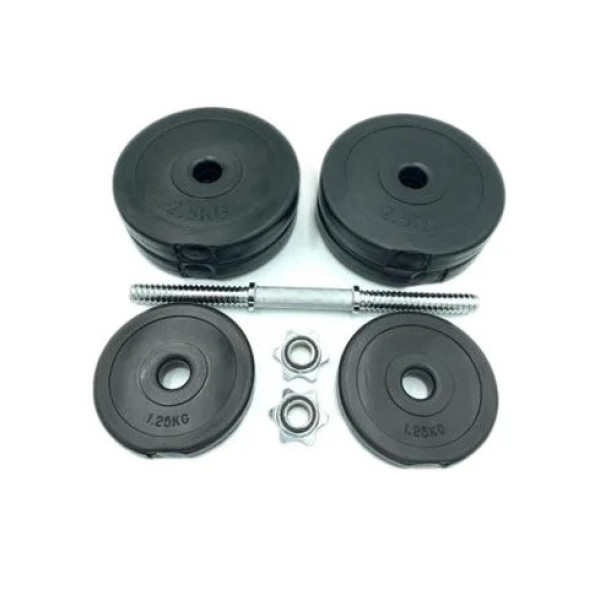 Гантелі складальні композитні в пластиковій оболонці Rock Pro-R 2 шт по 14,5 кг NE-PL-R-014-2 (NE-PL-R-014-2)