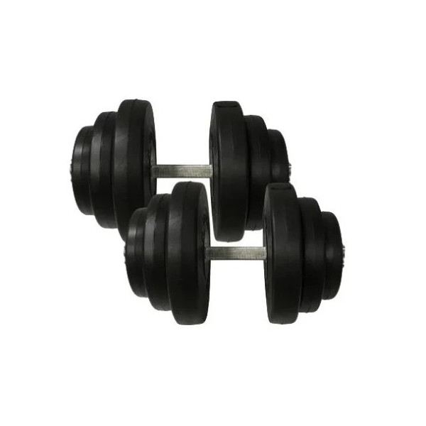 Гантелі складальні композитні в пластиковій оболонці Rock Pro-R 2 шт по 19,5 кг NE-PL-R-019-2 (NE-PL-R-019-2)