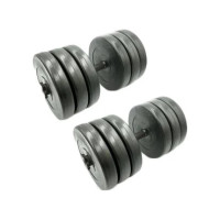 Гантелі складальні композитні в пластиковій оболонці Rock Pro 2 шт по 30,5 кг NE-PL-G-030-2 (NE-PL-G-030-2)