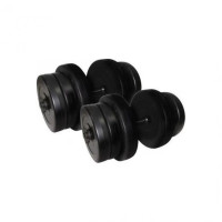 Гантелі складальні композитні в пластиковій оболонці Rock Pro 2 шт по 20,5 кг NE-PL-G-020-2 (NE-PL-G-020-2)