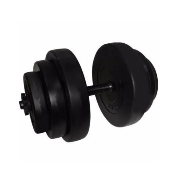 Гантель складальна композитна в пластиковій оболонці Rock pro 18,5 кг NE-PL-G-018 (NE-PL-G-018)