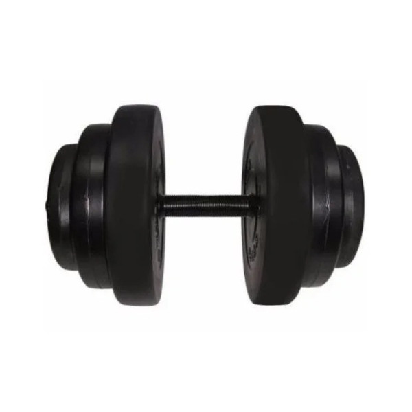 Гантель складальна композитна в пластиковій оболонці Rock pro 18,5 кг NE-PL-G-018 (NE-PL-G-018)