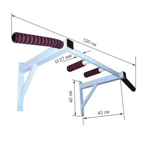 Турнік настінний Wide Pro 2 білий NE-TR-17W (NE-TR-17W)