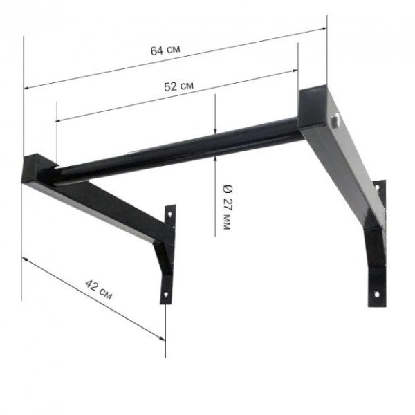 Турнік настінний чорний NE-TR-20-B (NE-TR-20-B)