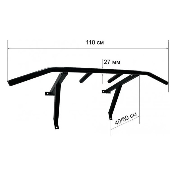 Турнік настінний Wide Pro чорний NE-TR-16B (NE-TR-16B)