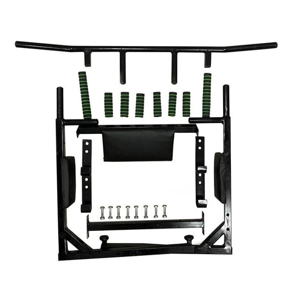 Турнік-бруси настінний Iron 4 в 1 з м'якими ручками чорний NE-TR-4B (NE-TR-4B)