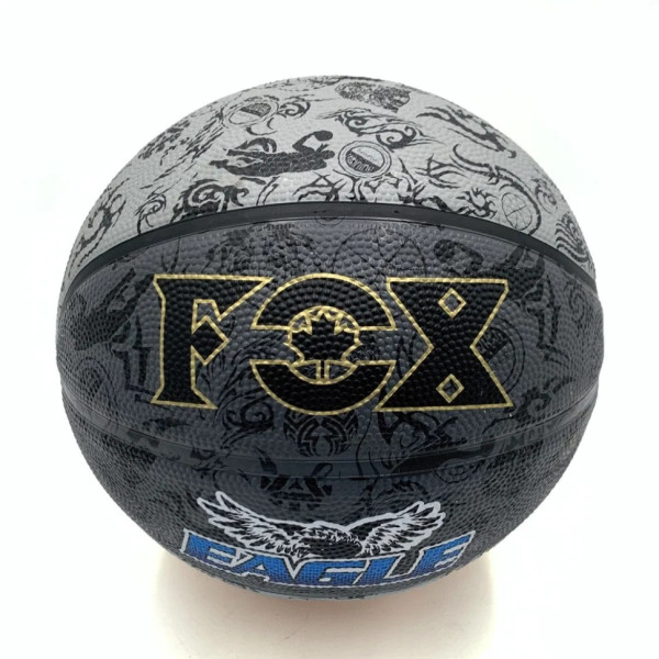 М'яч баскетбольний Fox ball №7 NE-BAS-1027, чорно-сірий (NE-BAS-1027)