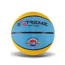 М'яч баскетбольний Extreme Motion BB1485 № 7, 520 грам Жовто-блакитний (BB1485(Yellow-Blue))