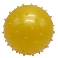 Дитячий М'ячик із шипами MB0113 гумовий 20 см, 68 грам Жовтий (MB0113(Yellow))