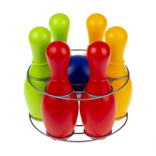 Ігровий набір для боулінгу "Веселка 6" 0725, кеглі - 6 шт, куля (0725)
