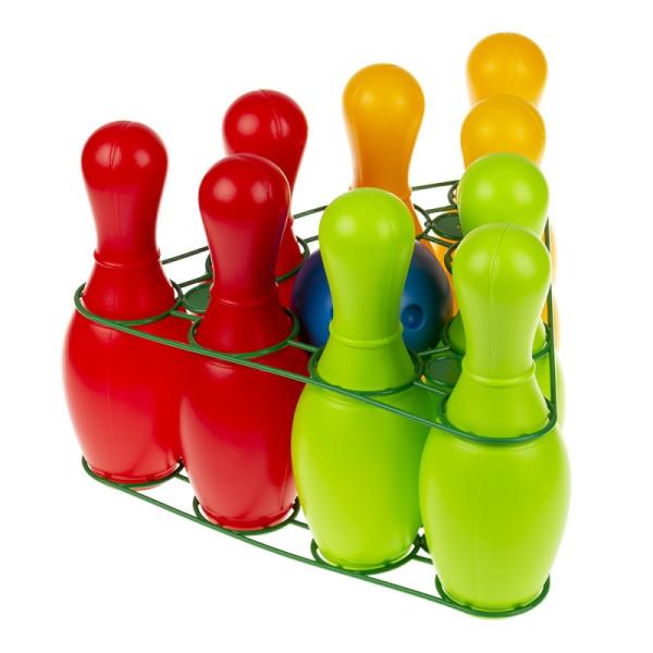 Ігровий набір для боулінгу "Веселка 9" 0732, кеглі - 9 шт, куля (0732)