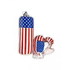 Детский боксерский набор "Америка" 0001 S-USA   с перчатками