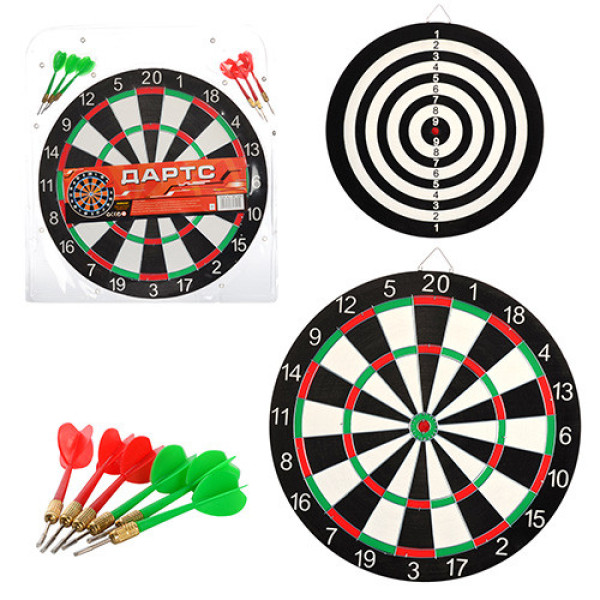 Дартс двосторонній MS 0096 з дротиками (MS 0096)