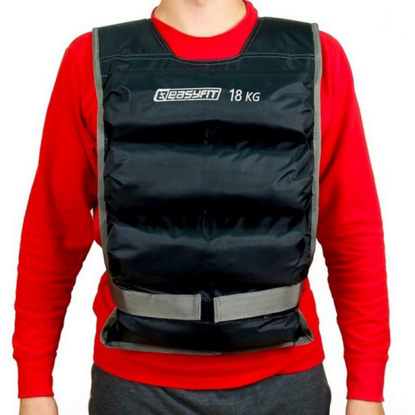 Обважнювальний жилет EasyFit EF-VST-18 чорний, 18 кг (EF-VST-18)