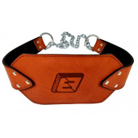 Пояс для обтяжень EasyFit EF-DBC-200-BR шкіра, до 200 кг, коричневий (EF-DBC-200-BR)