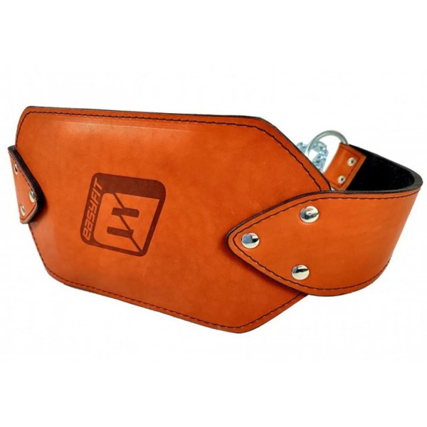 Пояс для обтяжень EasyFit EF-DBC-200-BR шкіра, до 200 кг, коричневий (EF-DBC-200-BR)