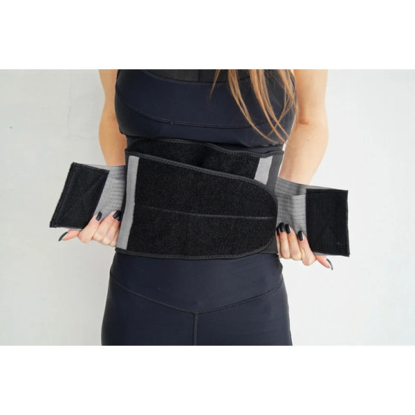 Пояс-корсет для підтримки спини "Waist Shaper" Power System 6031GR-3 Grey, S/M (6031GR-3)