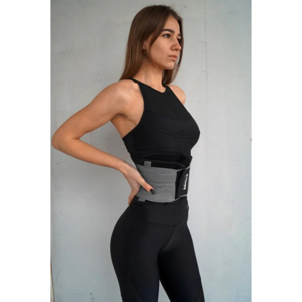 Пояс-корсет для підтримки спини "Waist Shaper" Power System 6031GR-3 Grey, S/M (6031GR-3)