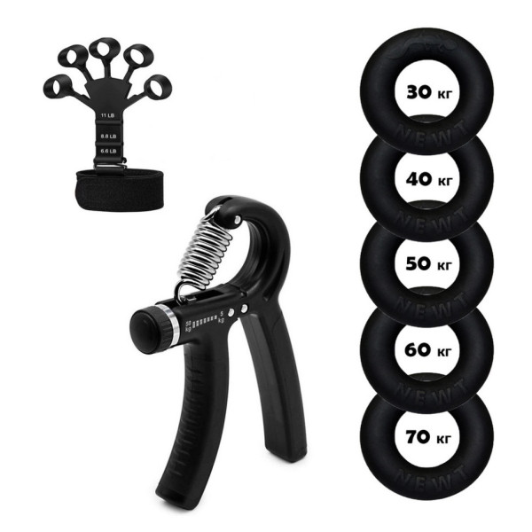 Набір кистьових еспандерів кільце+еспандер, ножиці Power Grip Set NE-1589-WR15 (NE-1589-WR15)