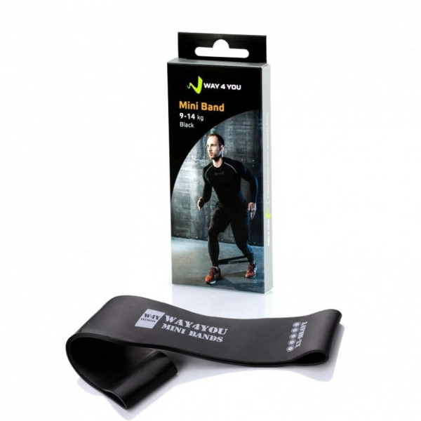 Еспандер для ніг Mini Bands Way4you w40015 чорний, 9-14 кг (w40015)