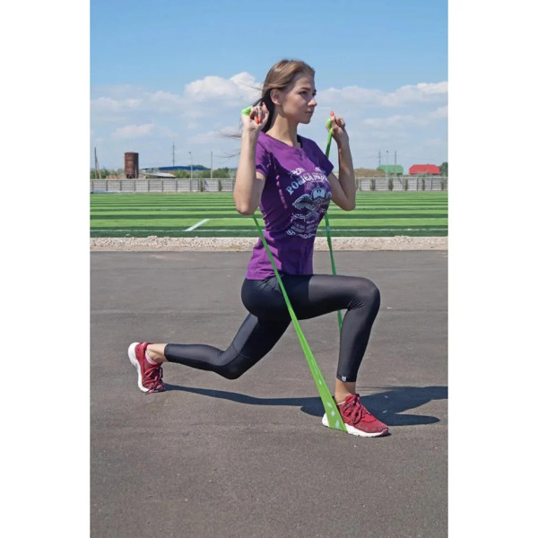 Стрічка еспандер PowerPlay PP_4112_Green_Medium зелений, на 9 кг (PP_4112_Green_Medium)