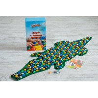 Детский массажный коврик "Крокодил" MS-1264 из камушков Детский массажный коврик "Крокодил" MS-1264 из камушков