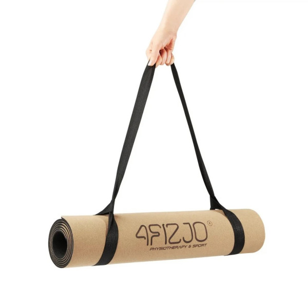 Спортивний килимок для йоги та фітнесу Cork 4FIZJO 4FJ0590, 183x61x0,4 см (4FJ0590)