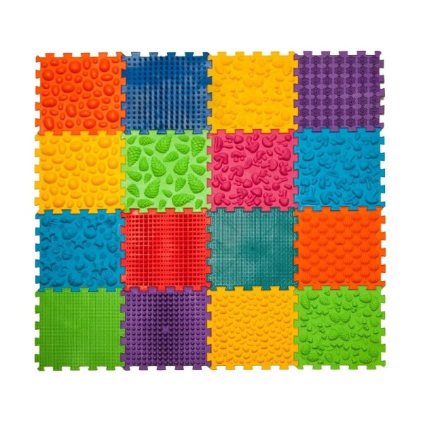 Набір масажних килимків "Мега Мікс" Ортек 10175-OTK 16 елементів, 27x28 см (10175-OTK)