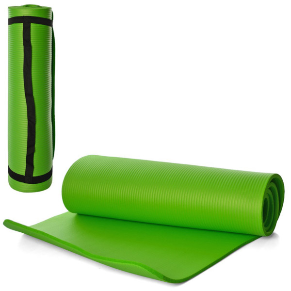 Килимок для йоги «Profi» MS 2608-27-GR, NBR, розмір 183 х 61 см, товщина 10 мм (MS 2608-27-GR)
