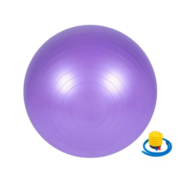 М'яч для фітнесу 487-626-2-V з насосом, 75 см (487-626-2-V)